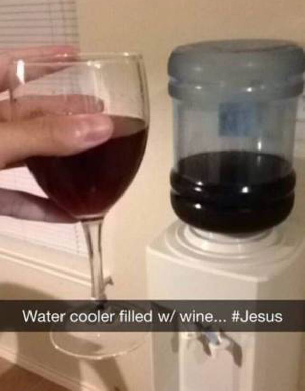 wine water cooler - Water cooler filled w wine...