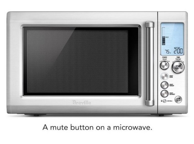 breville microwave - 75. 200 Breville A mute button on a microwave.