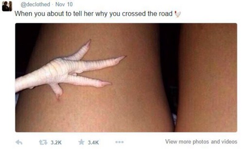 tumblr - hand - Nov 10 When you about to tell her why you crossed the road 3 View more photos and videos