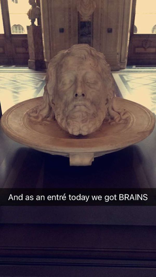 head - And as an entr today we got Brains