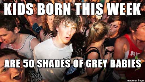 memes - leave my computer unlocked - Kids Born This Week Are 50 Shades Of Grey Babies made on Imgur