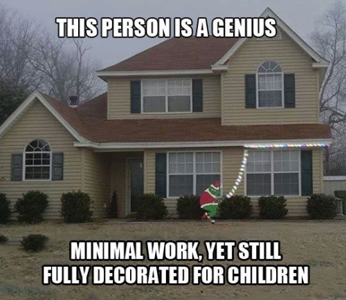 funny christmas decorations - This Person Is A Genius Minimal Work, Yet Still Fully Decorated For Children