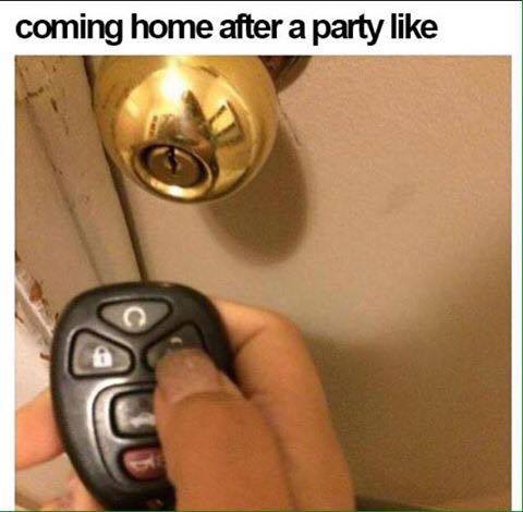 tequila memes - coming home after a party