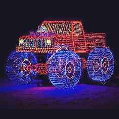 christmas lights on a car
