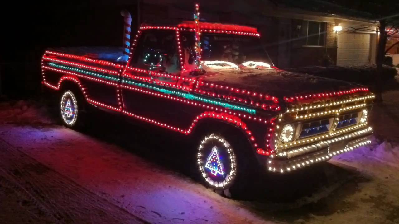 trucks decorated for christmas