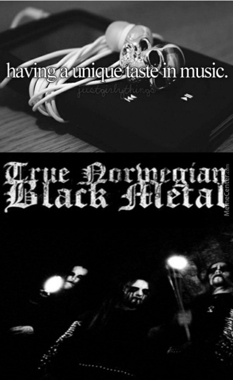 best black metal memes - having a unique taste in music. grue Normegian Black Metai MemeCenter.com