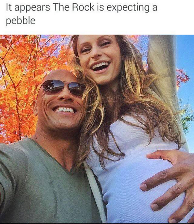 lauren hashian - It appears The Rock is expecting a pebble