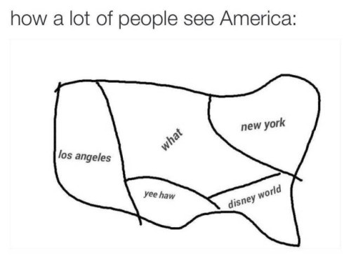 others see the usa - how a lot of people see America new york what los angeles yee haw disney world