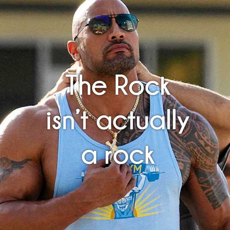 dwayne johnson weight - The Rock isn't actually a rock