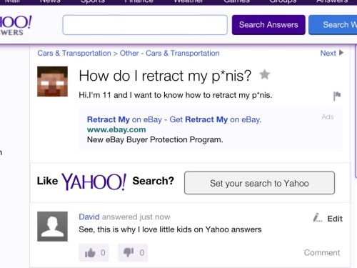 29 Worst Yahoo Answers Ever 2015
