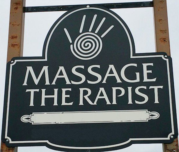 bad kerning - Massage The Rapist