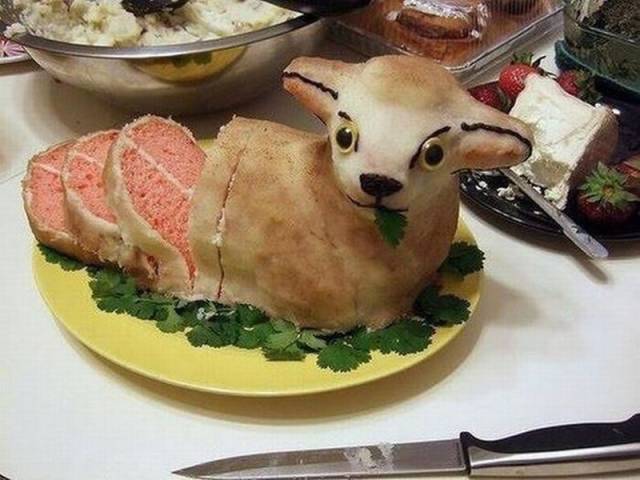 random lamb chop cake