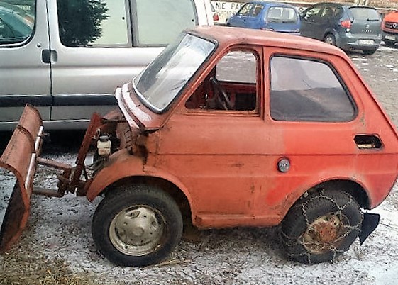 snow plow car