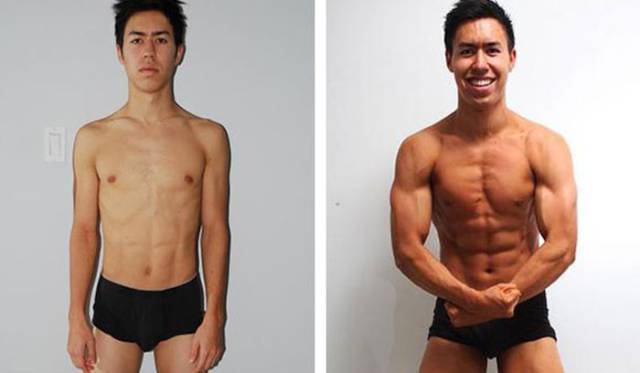 skinny bulking before and after