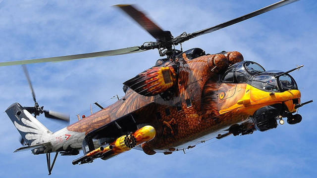 custom painted helicopter
