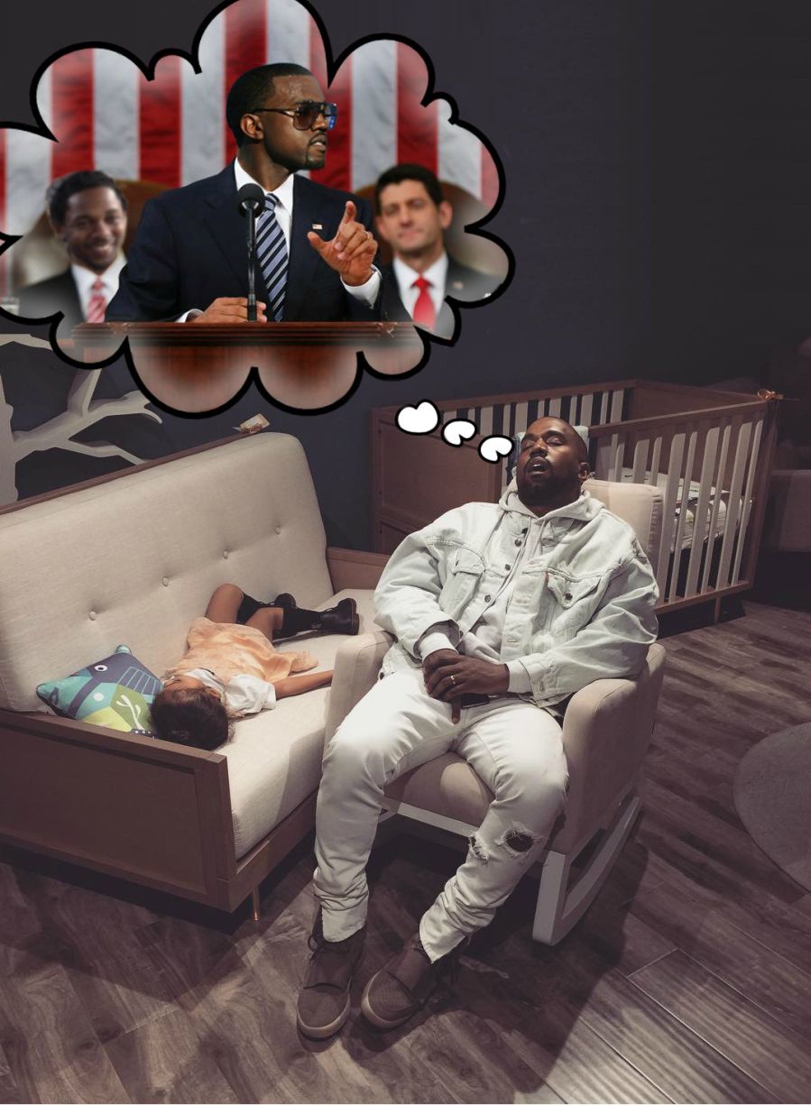 photoshop kanye west sleeping