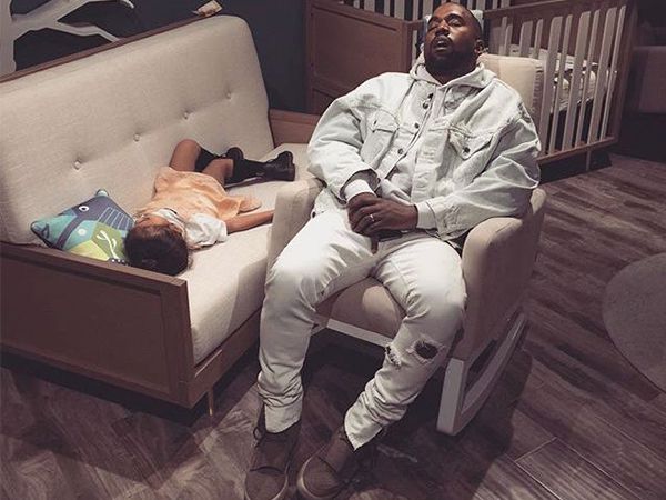 photoshop north west and kanye sleeping