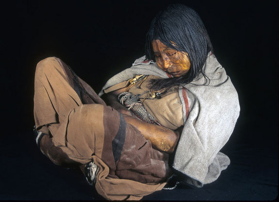 She was sacrificed as part of a religious ritual, known as capacocha. She wasn’t the only child found. There were two other mummies found with her, both children, a boy and a girl. The three Inca mummies were discovered underground in a small chamber about 1.5 meters under the surface of the mountain top. The other two came to be known as  “Llullaillaco Boy,” and “Lightning Girl” whose remains were struck by lightning and charred. The boy was the youngest of the group. He appears to be either 4 or 5 years old.