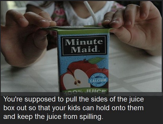 minute maid - Minute Maid. Calcium You're supposed to pull the sides of the juice box out so that your kids can hold onto them and keep the juice from spilling.