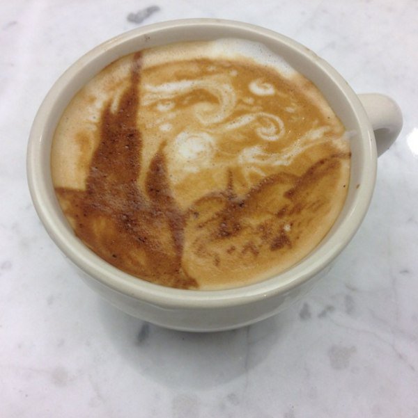 van gogh coffee art