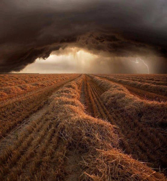 storm above the field