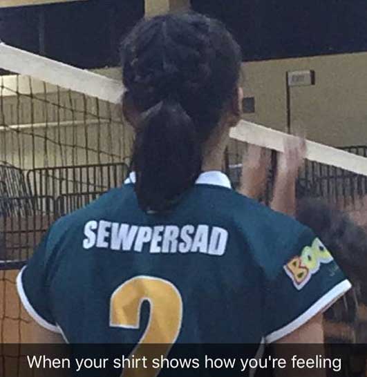 funny player - Sewpersad When your shirt shows how you're feeling