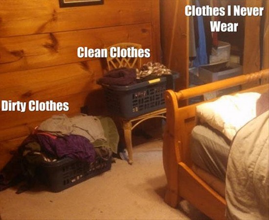 Clothing - Clothes I Never Wear Clean Clothes Dirty Clothes