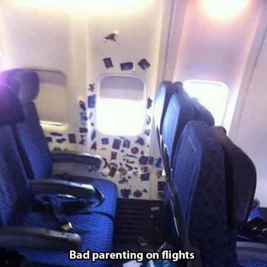 worst airline passengers - Bad parenting on flights