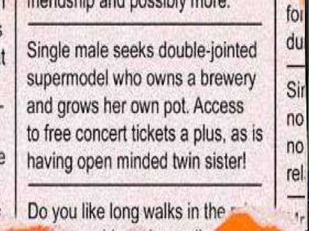 20 Funniest Personal Ads Of All Time - Funny Gallery