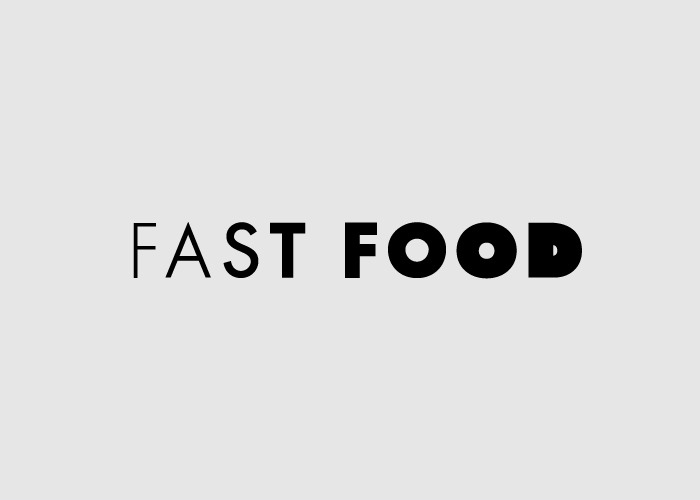 Calligram word as image ji lee - Fast Food