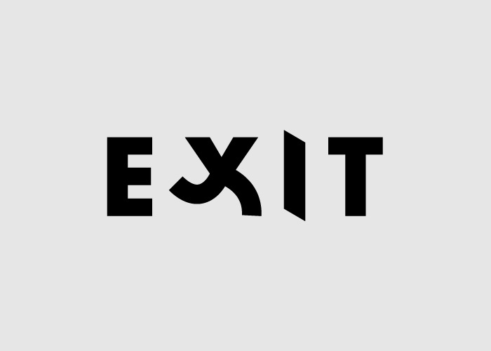 Calligram exit word - Exit