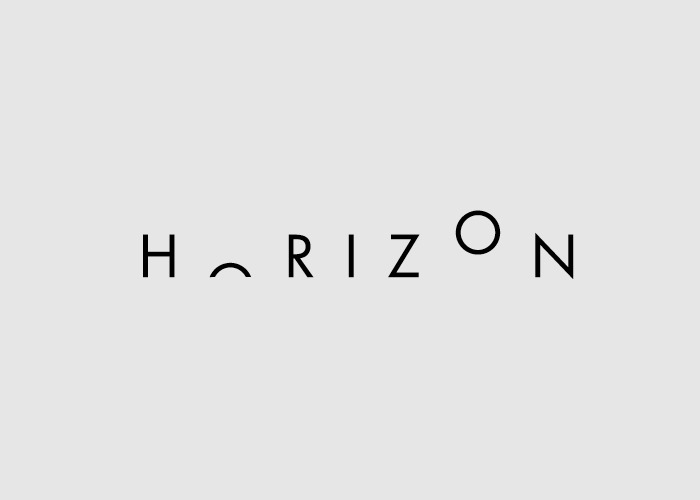 Calligram horizon word - Horizon