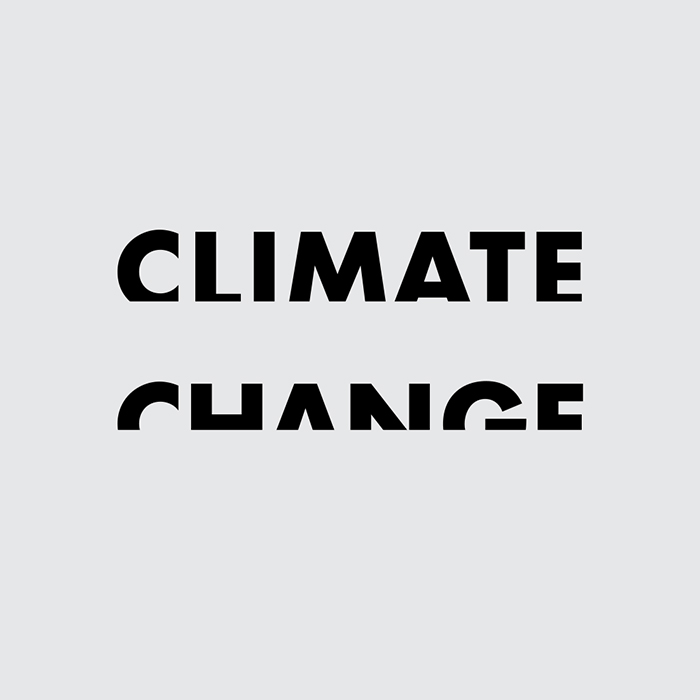 Calligram word logos - Climate Cuange