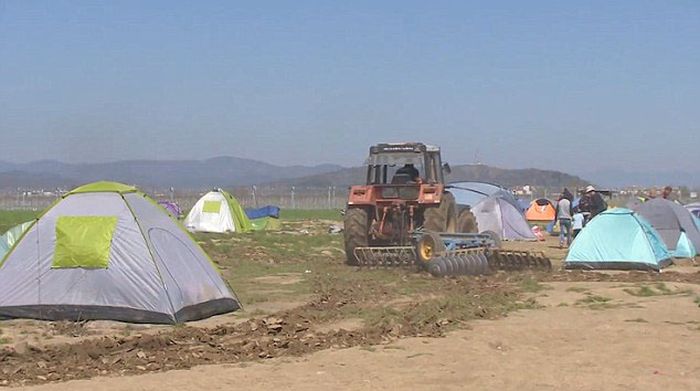 Greek Farmer Runs Down The Tents Of Syrian Migrants With His Tractor