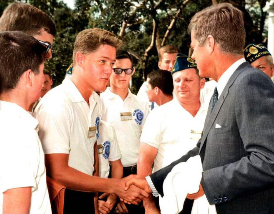 President Bill Clinton meeting President John F. Kennedy