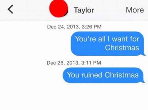 diagram - Taylor More , You're all I want for Christmas , You ruined Christmas