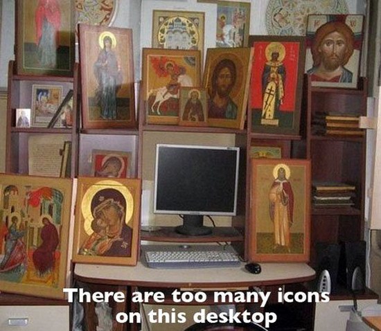 too many icons on desktop meme - There are too many icons on this desktop