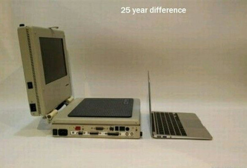 old laptop vs new laptop - 25 year difference