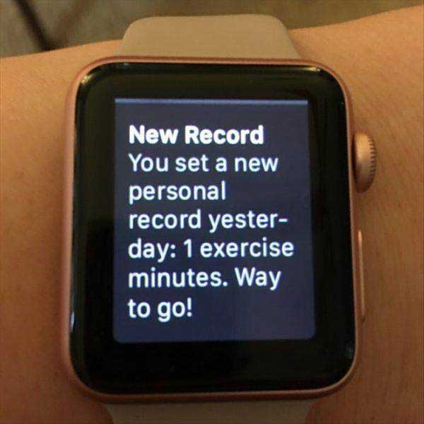 random funny apple watch memes - it New Record You set a new personal record yester day 1 exercise minutes. Way to go!