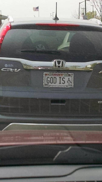 vehicle registration plate - God Is