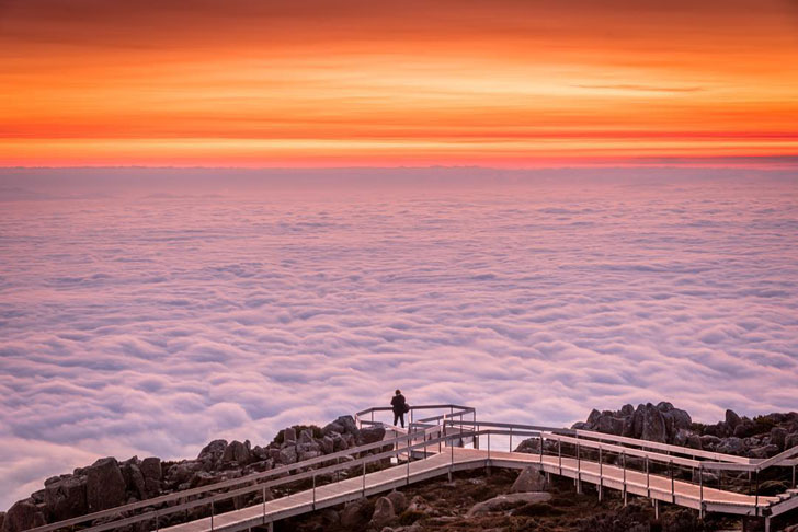 mount wellington tasmania sunrise