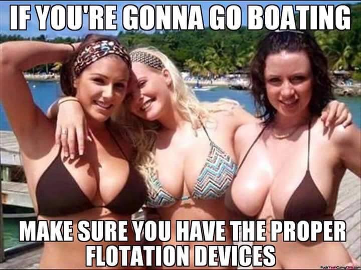 blond - If You'Re Gonna Go Boating Make Sure You Have The Proper Flotation Devices