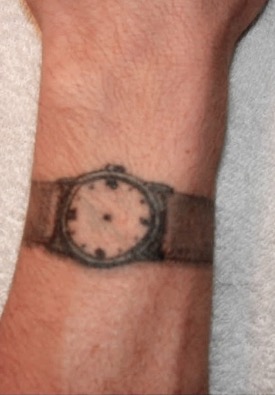 Watch with no hands-It might be hard to pick out just one from a fully-inked person, but many criminals actually keep their tattoos distinct so that people can pick up on their meanings without having to use a magnifying glass all over them.