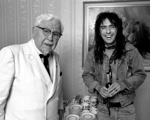 Colonel Sanders and Alice Cooper Hanging out in 1969