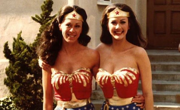 Wonder Woman and her stunt double back in 1976