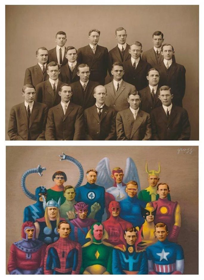 An Artist Turned Vintage Photo Subjects Into Superheroes