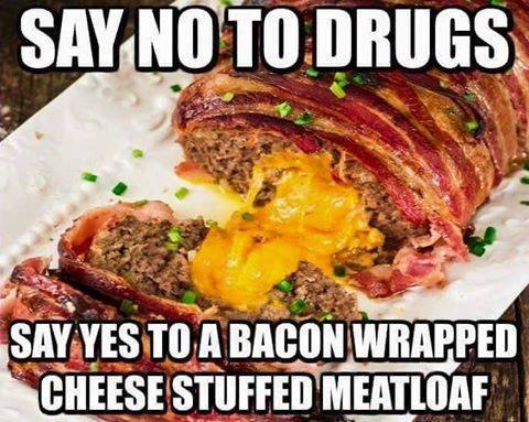 bacon wrapped cheese met - Say No To Drugs Say Yes To A Bacon Wrapped Cheese Stuffed Meatloaf