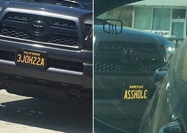 best license plates - Com California 3JOH22A 003 Asshole