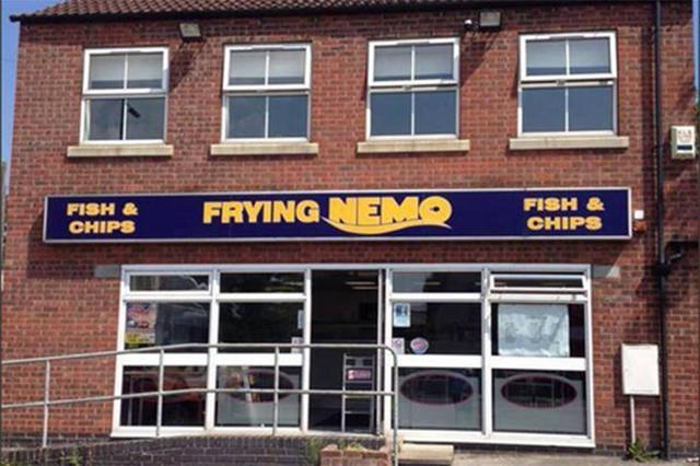 fun names restaurants for kids - Fish & Frying Nemo Fish & Chips Chips