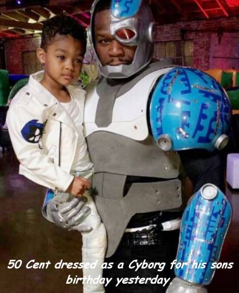 50 cent teen titans - 50 Cent dressed as a Cyborg for his sons birthday yesterday